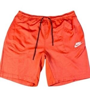 Nike Shorts Mens 3XL Orange Mesh Athletic Drawstring Pockets AR2382-891